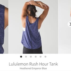 lululemon athletica Rush Hour Tank - Heathered Emperor Blue